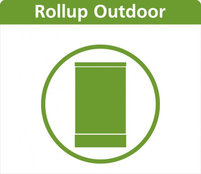 Hier finden Sie Rollup-Outdoor  Stabiles, doppelseitiges Roll-Up für den Außenbereich